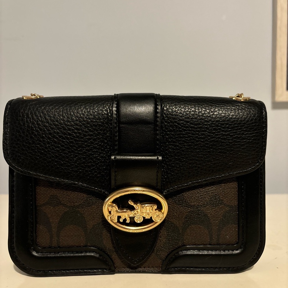 Coach Black and Brown Crossbody Bag